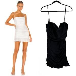 NWT Nookie Mini Cooper Ruched Mini Dress Women's Black Size Large